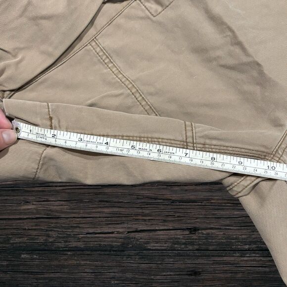 Vintage Y2K Polo Ralph Lauren Cargo Shorts Size 34 Khaki 10” Inseam Heavy Cotton - Picture 5 of 8